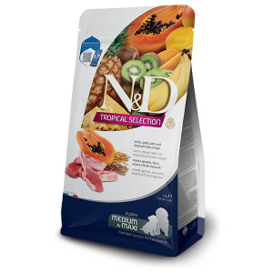 FARMINA N&D PUPPY LG TROPICAL LAMB M/L kucēnu barība Jērs 2kg